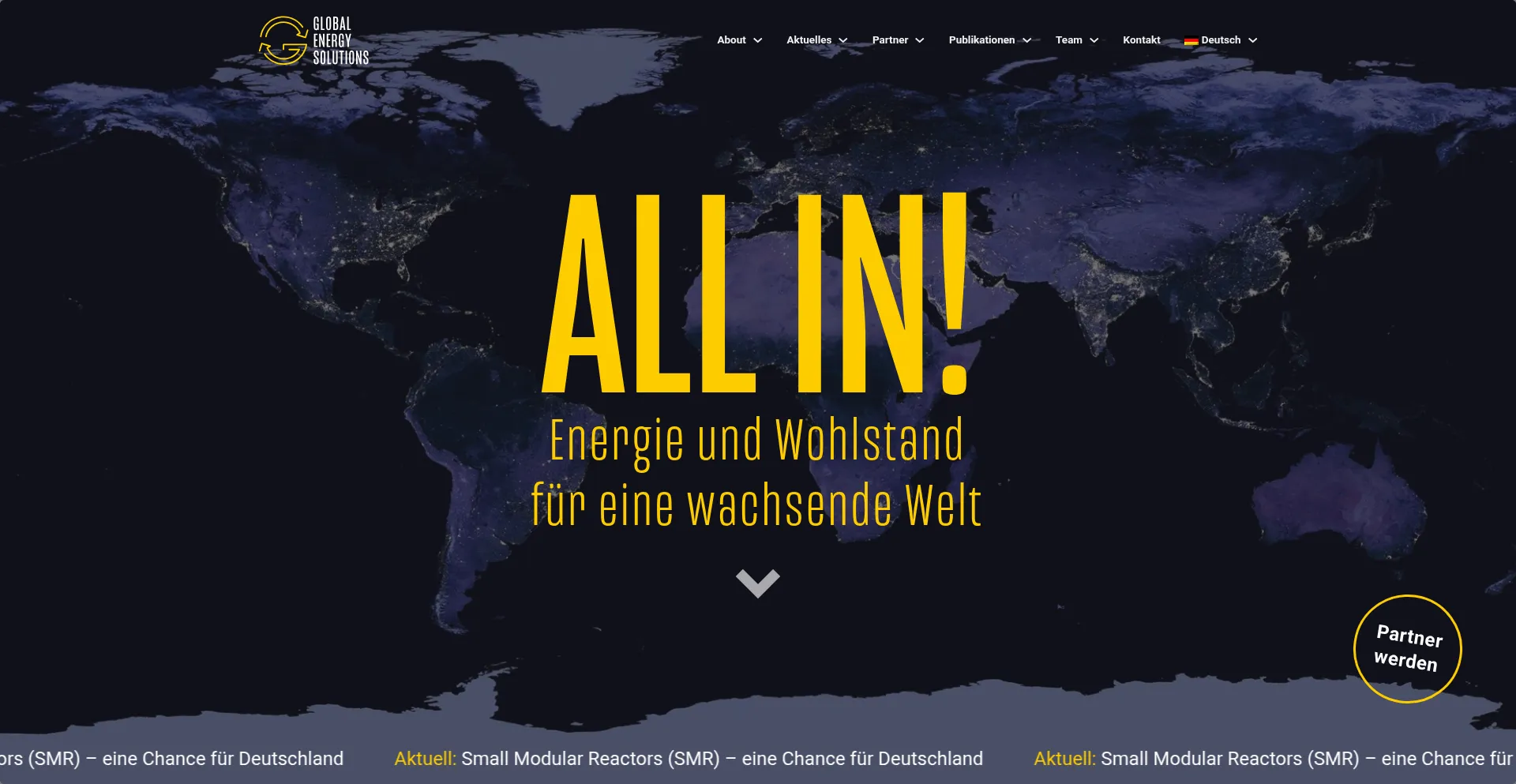 Website screenshot of Global-energy-solutions.org