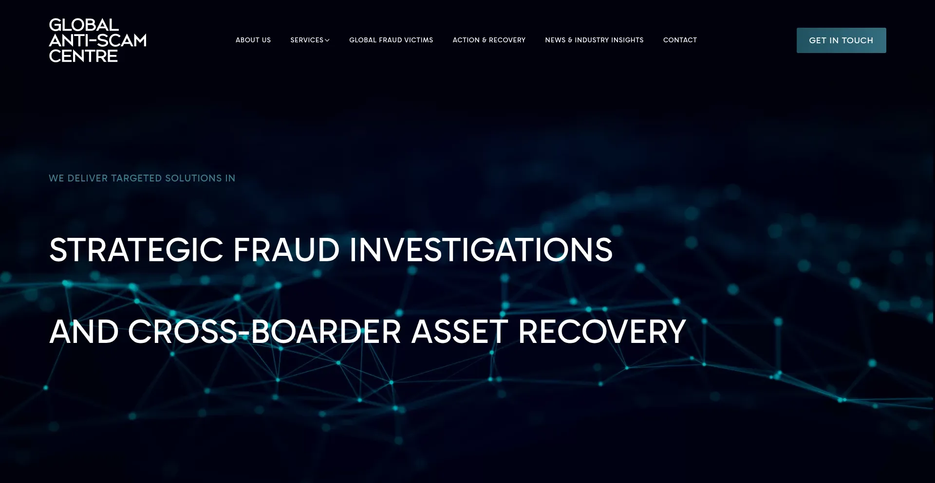 Website screenshot of Globalantiscam.com