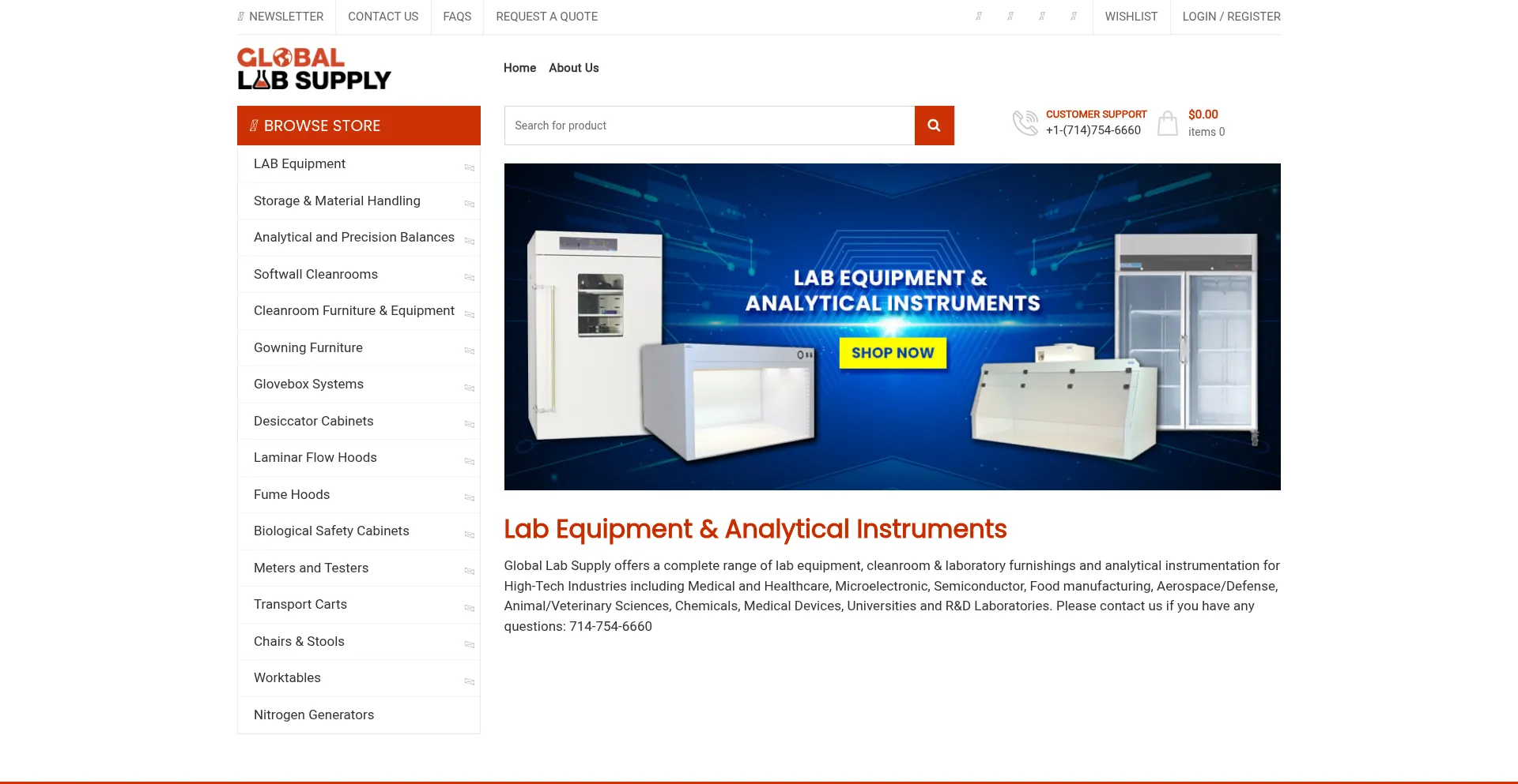 Globallabsupply.com Screenshot