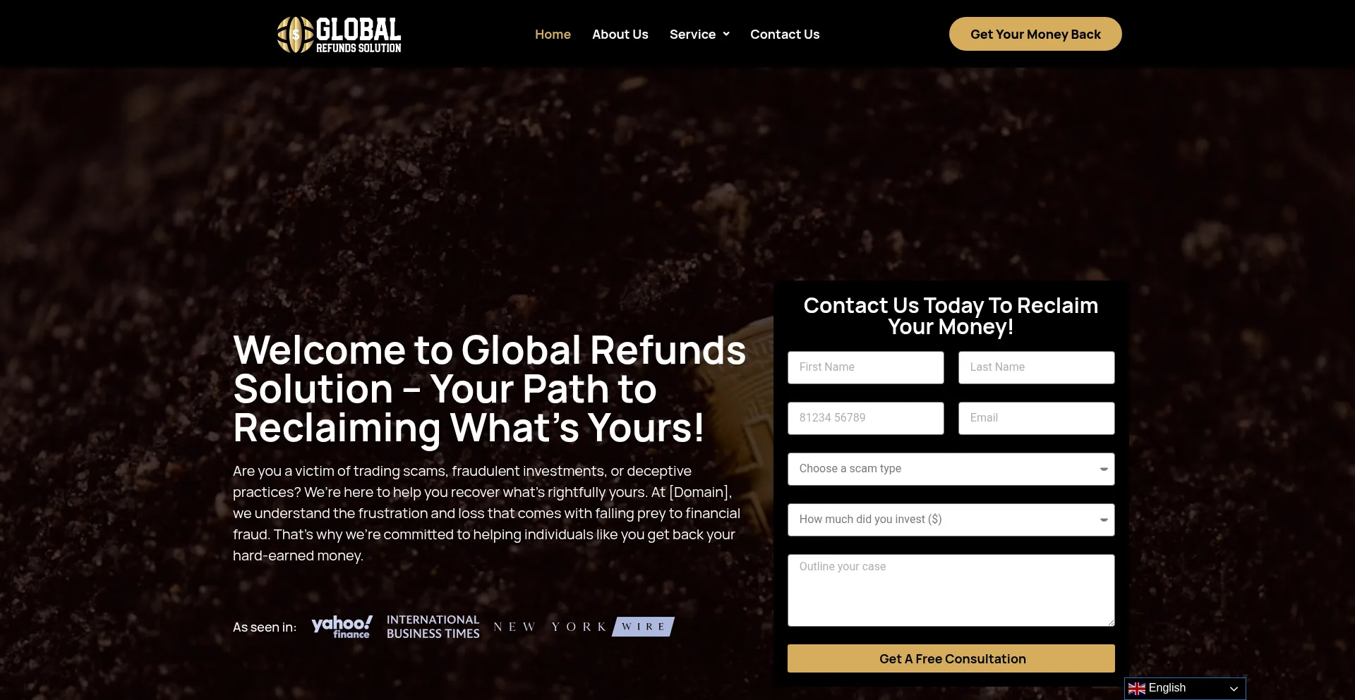 ¿És Seguro y Confiable Globalrefundssolution.com?