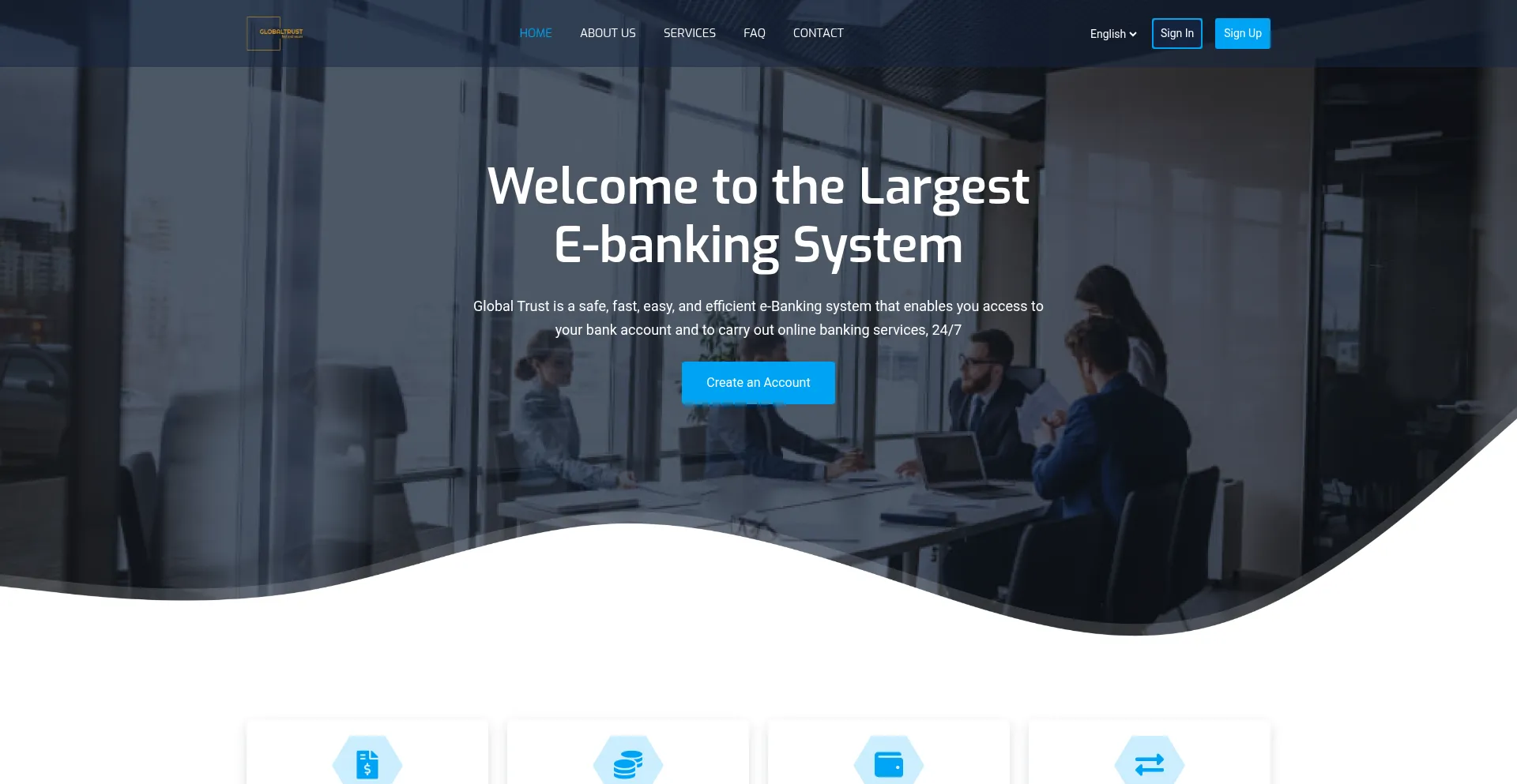 Website screenshot of Globaltrstcu.biz