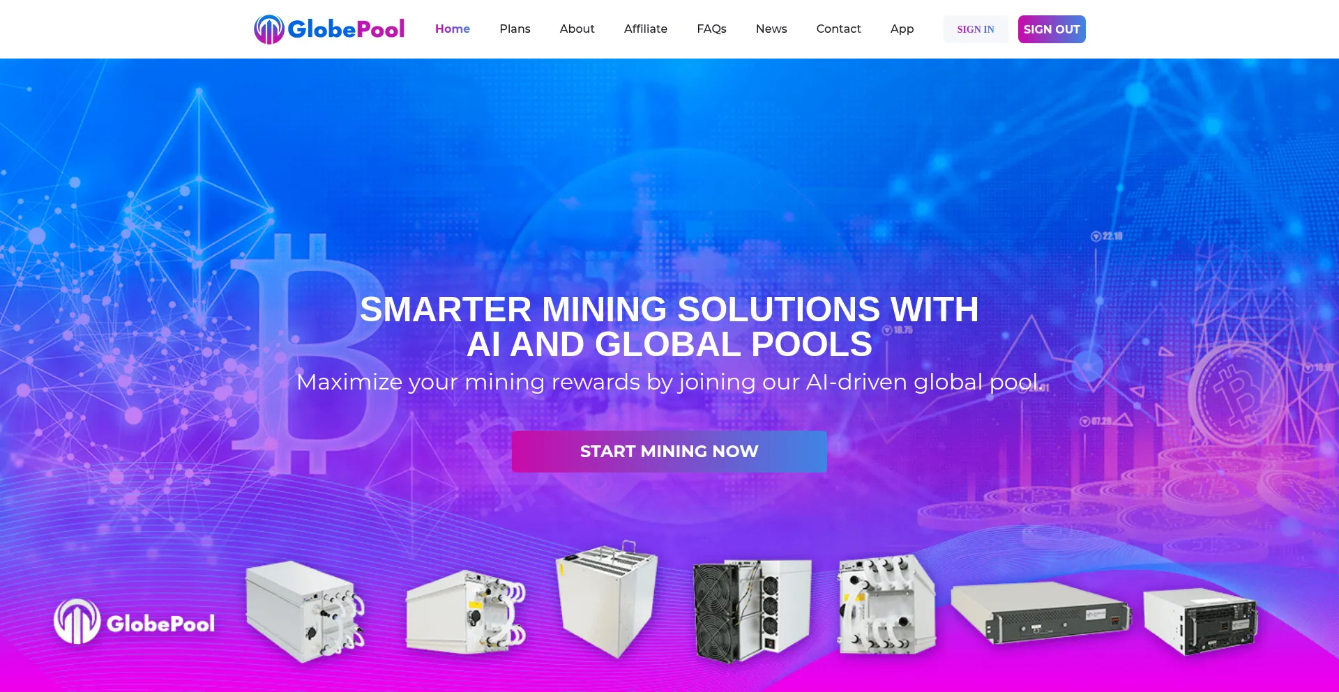 Website screenshot of Globepool.org