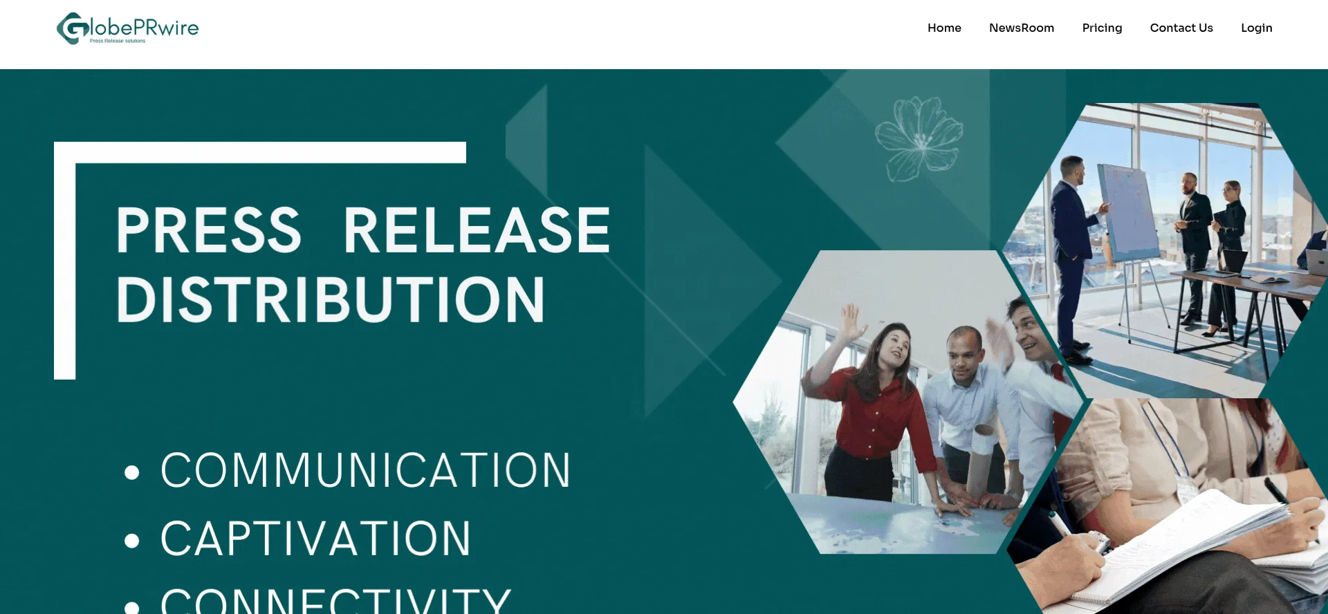 Website screenshot of Globeprwire.com