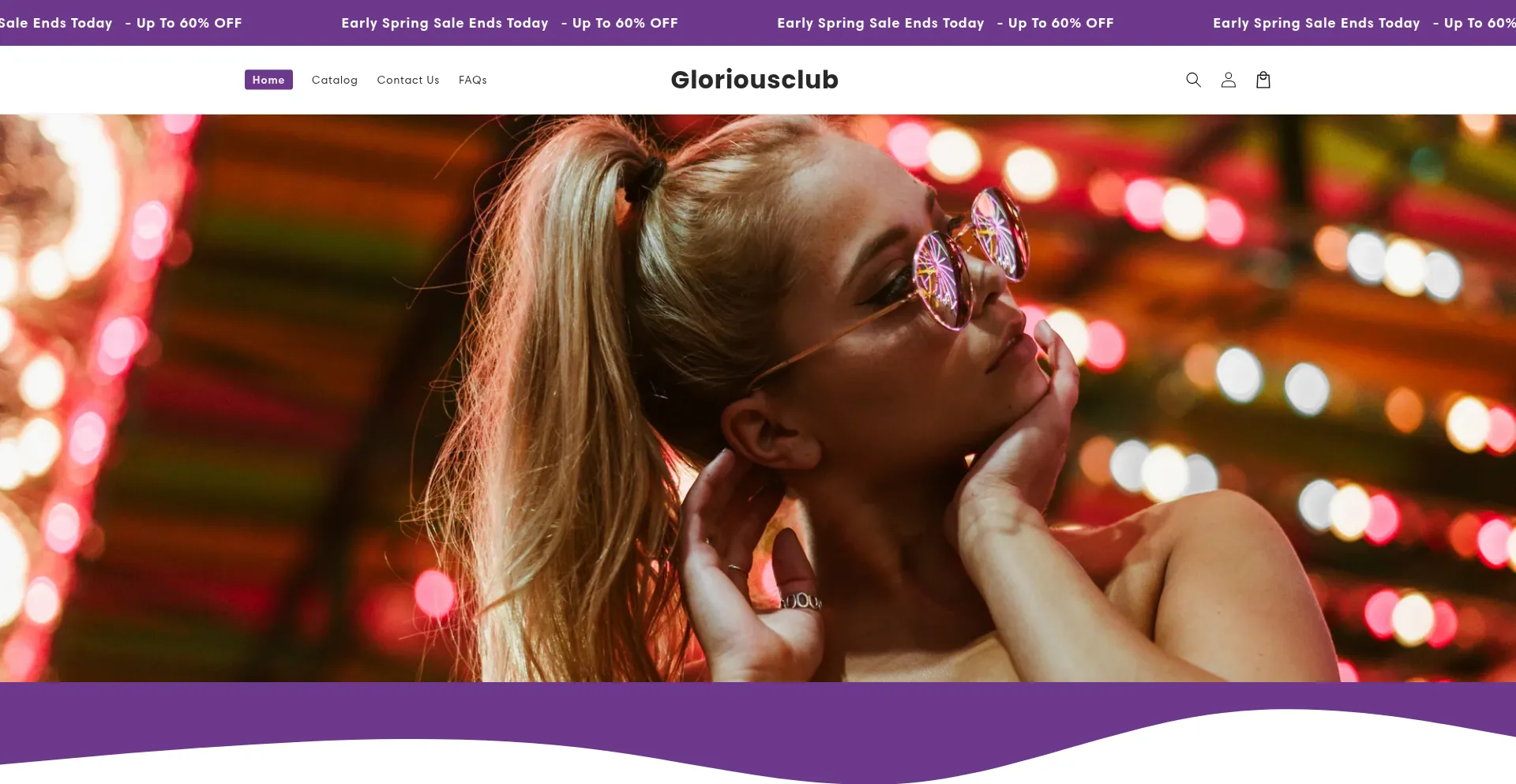 Website screenshot of Gloriousclub.com