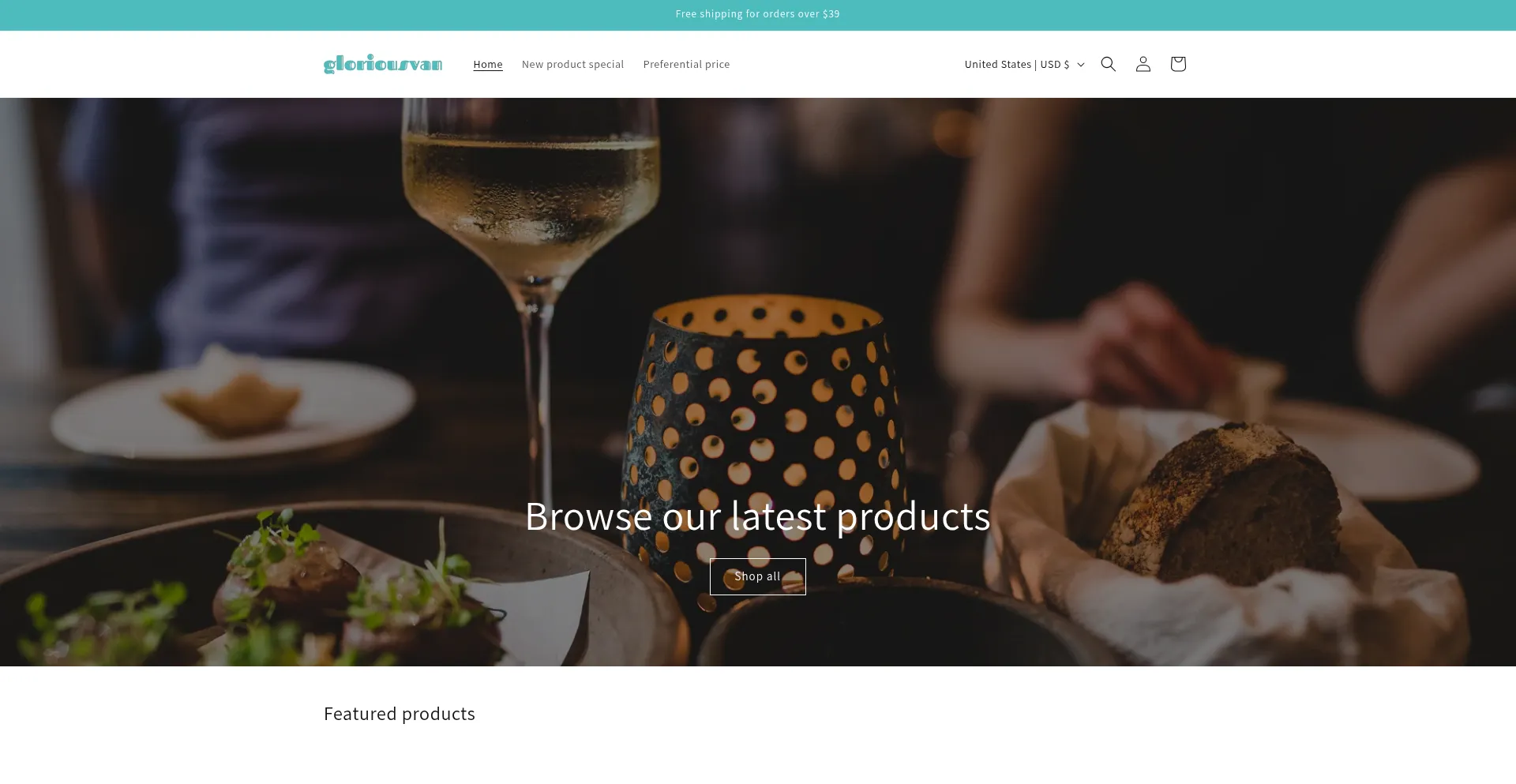 Website screenshot of Gloriousvan.com