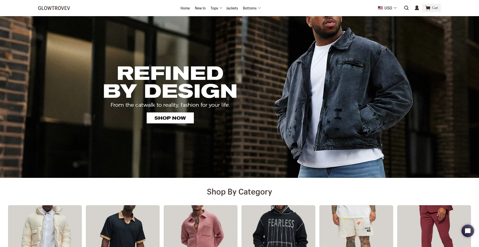Website screenshot of Glowtrovev.com