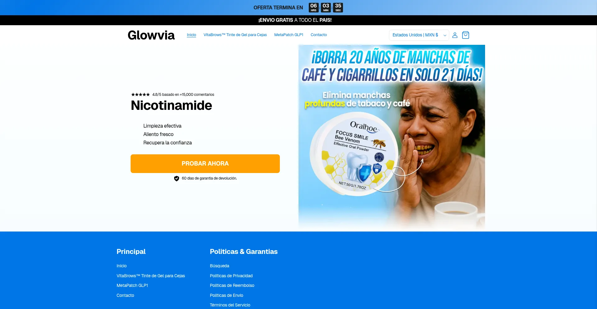 ¿És Seguro y Confiable Glowvia.lat?