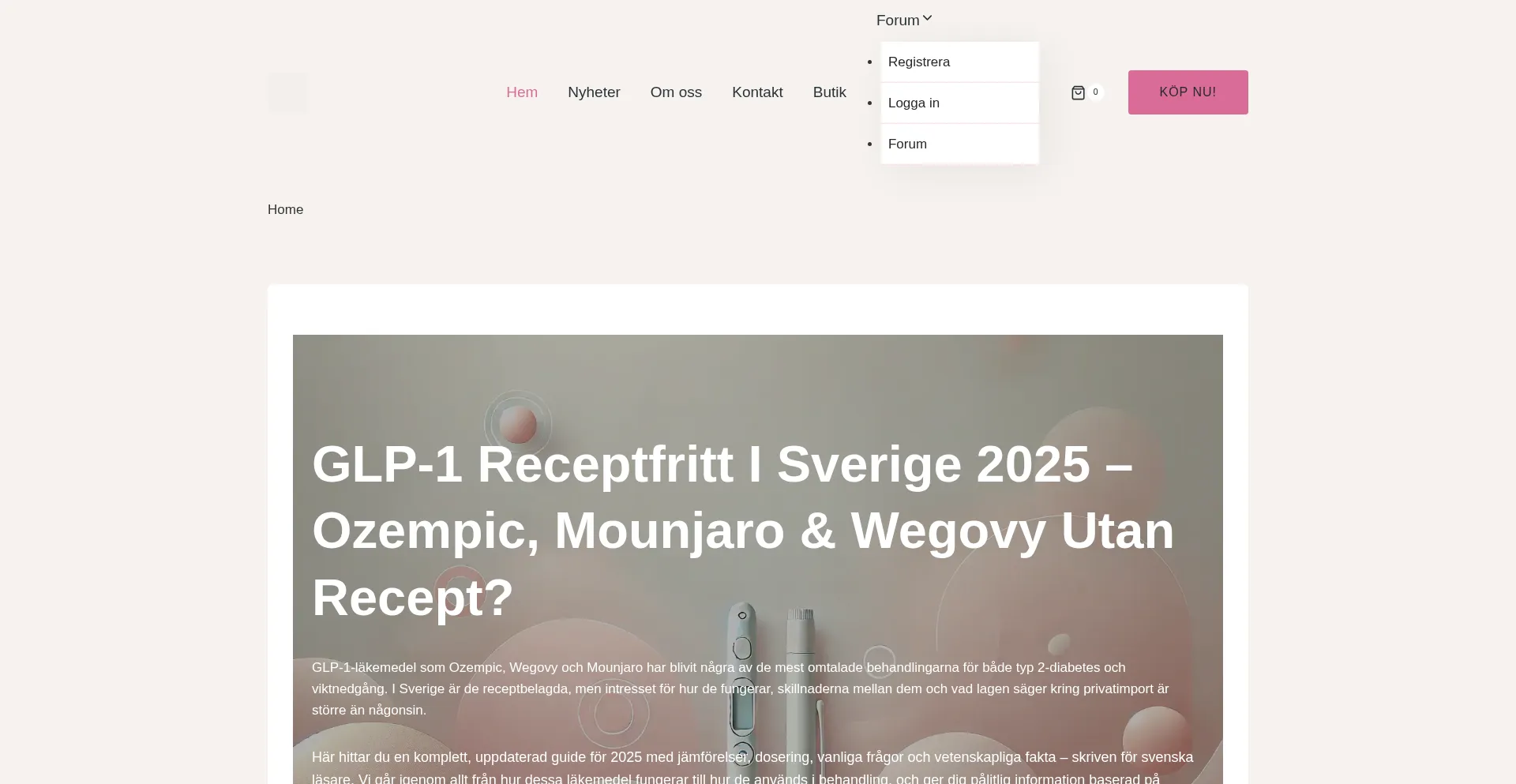 ¿És Seguro y Confiable Glp1receptfritt.com?