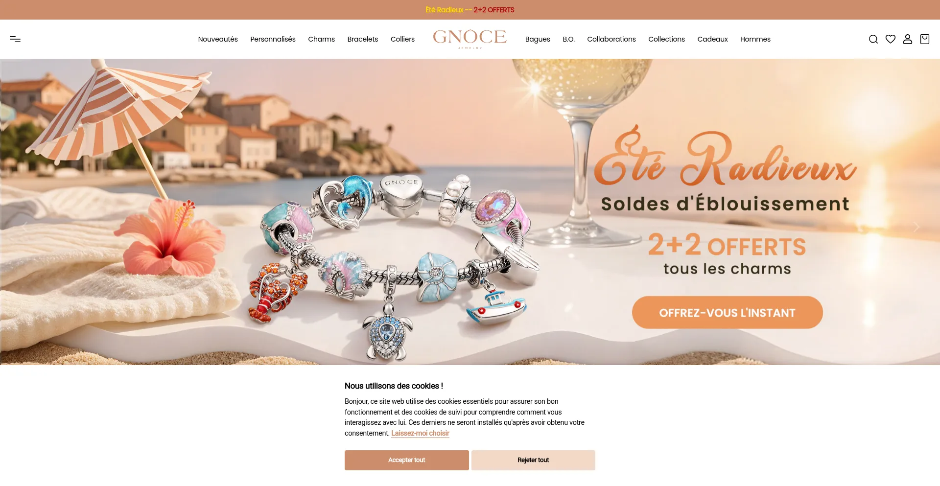 Website screenshot of Gnoce.fr