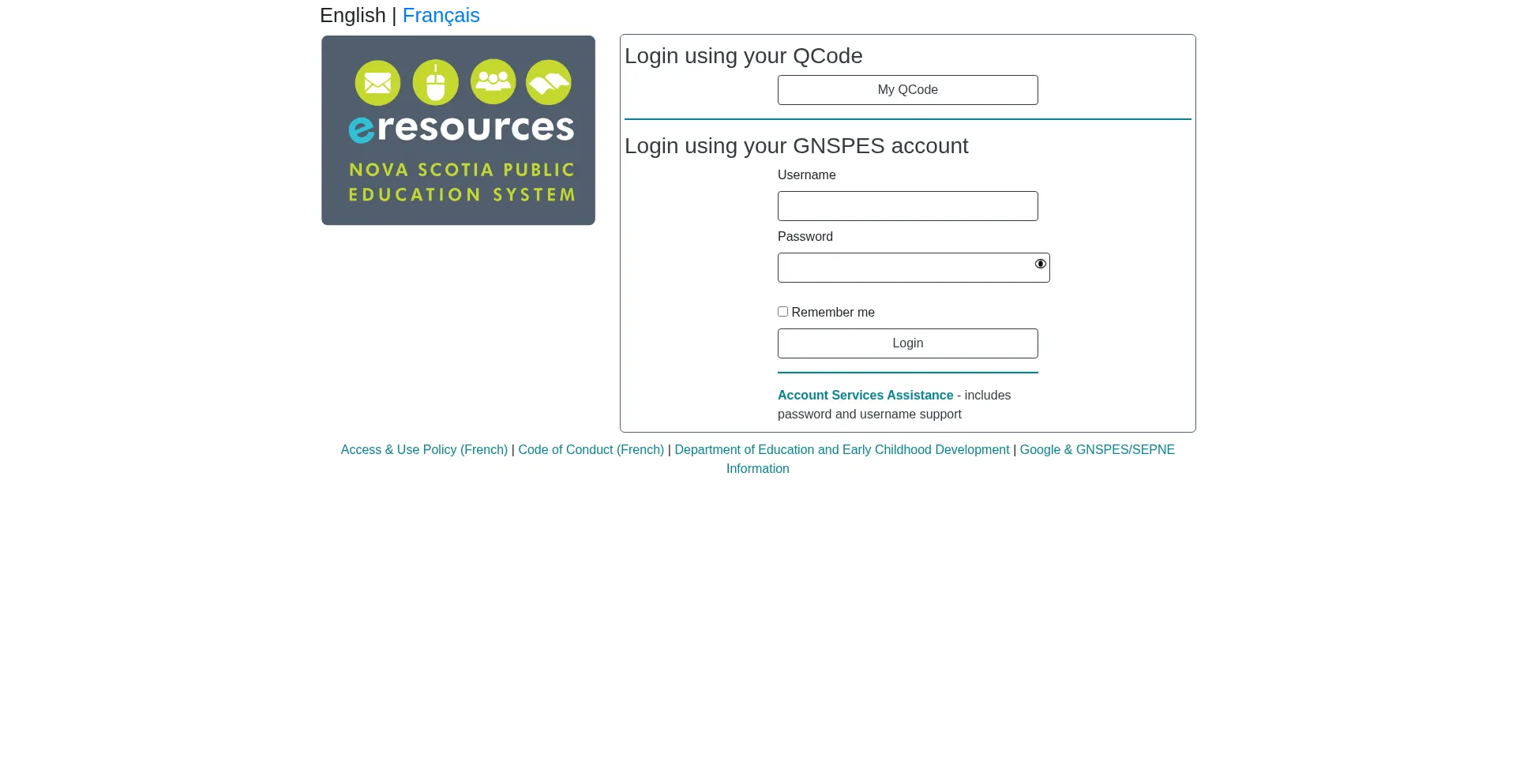 Website screenshot of Gnspes.ca