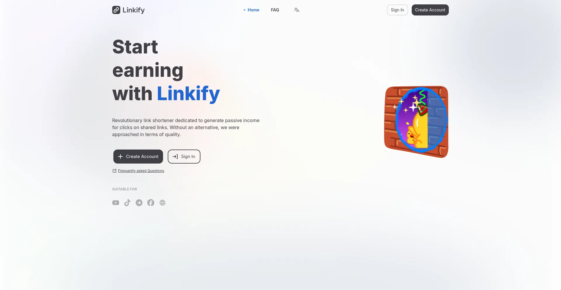 Website screenshot of Go.linkify.ru