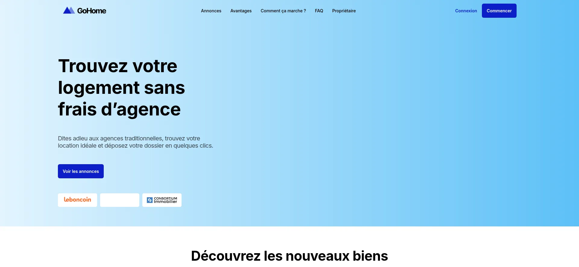 Website screenshot of Go-home.fr