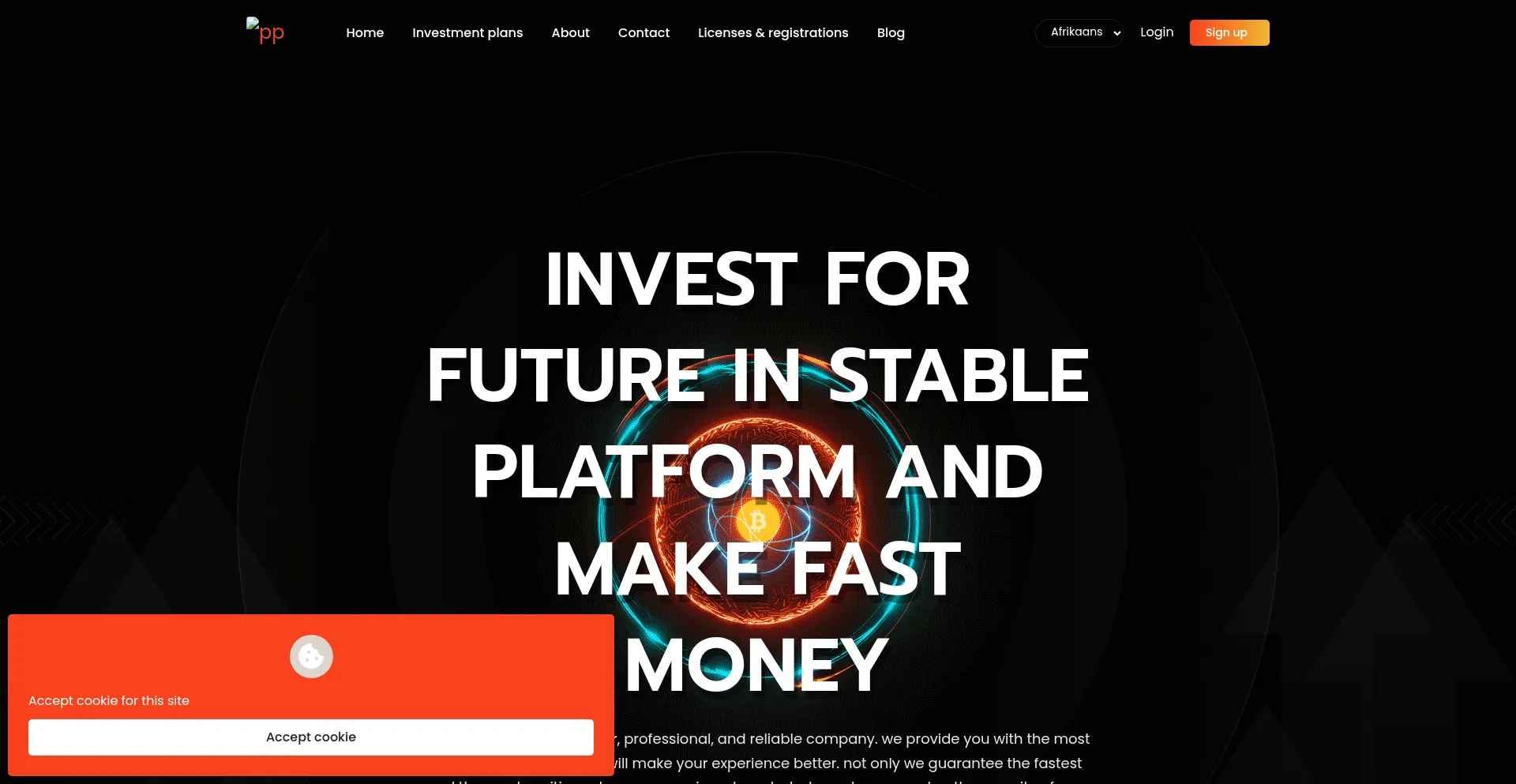 Website screenshot of Gobalsmining.com
