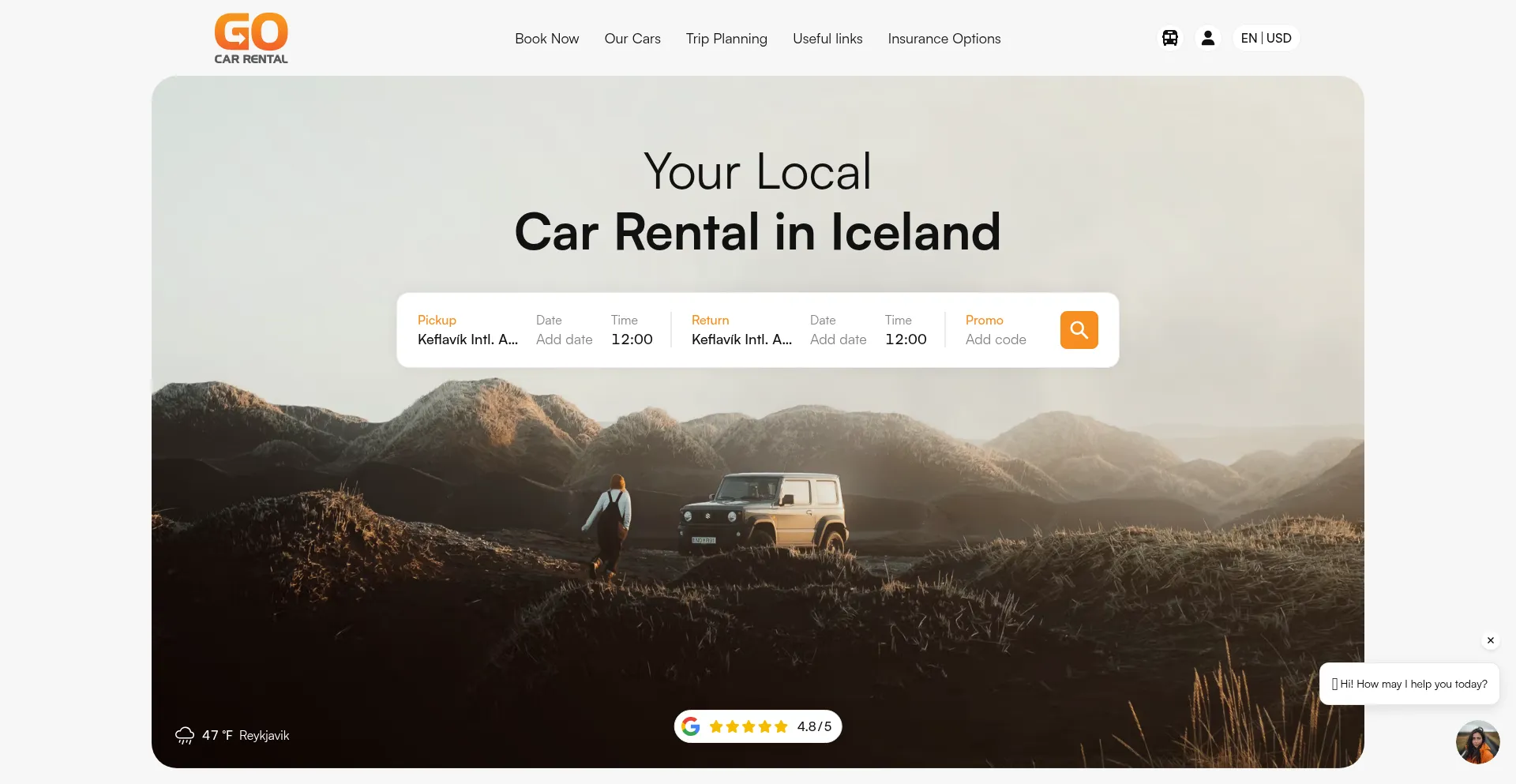 Gocarrental.is Screenshot