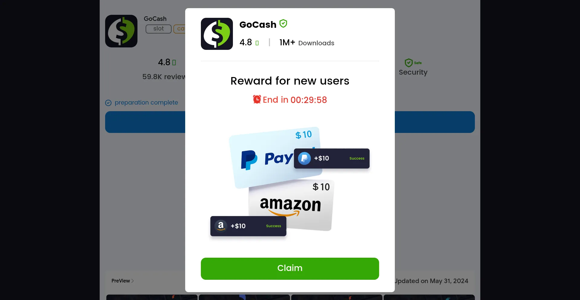 Gocashwin.com Screenshot
