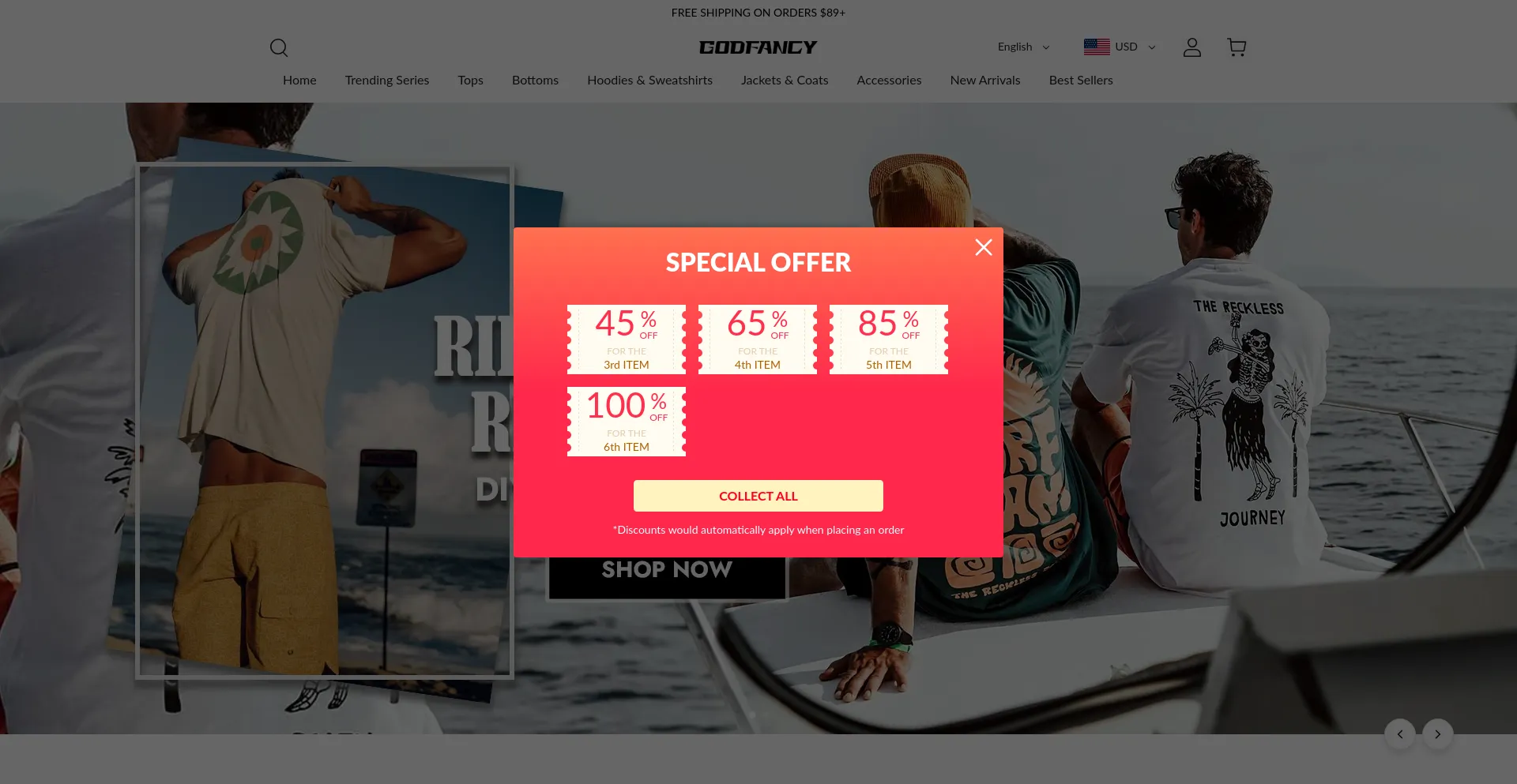 Website screenshot of Godfancy.com
