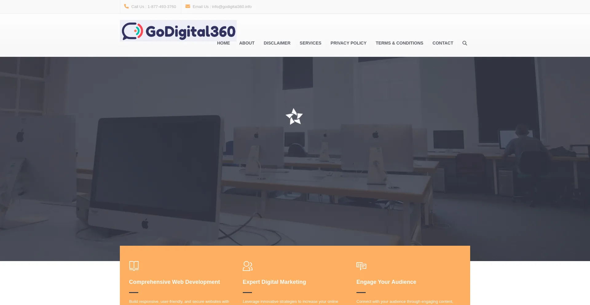 Website screenshot of Godigital360.info
