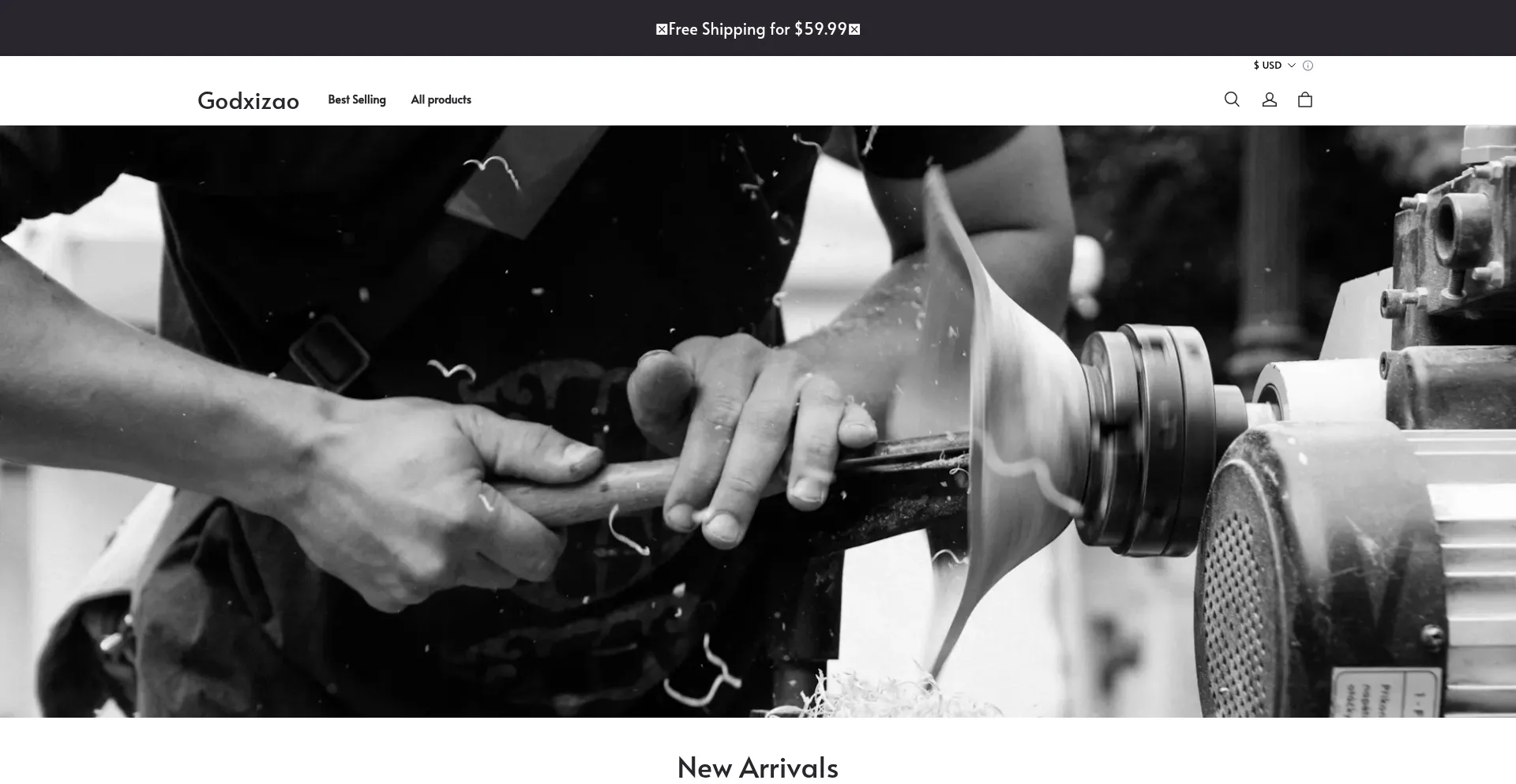 Website screenshot of Godxizao.com