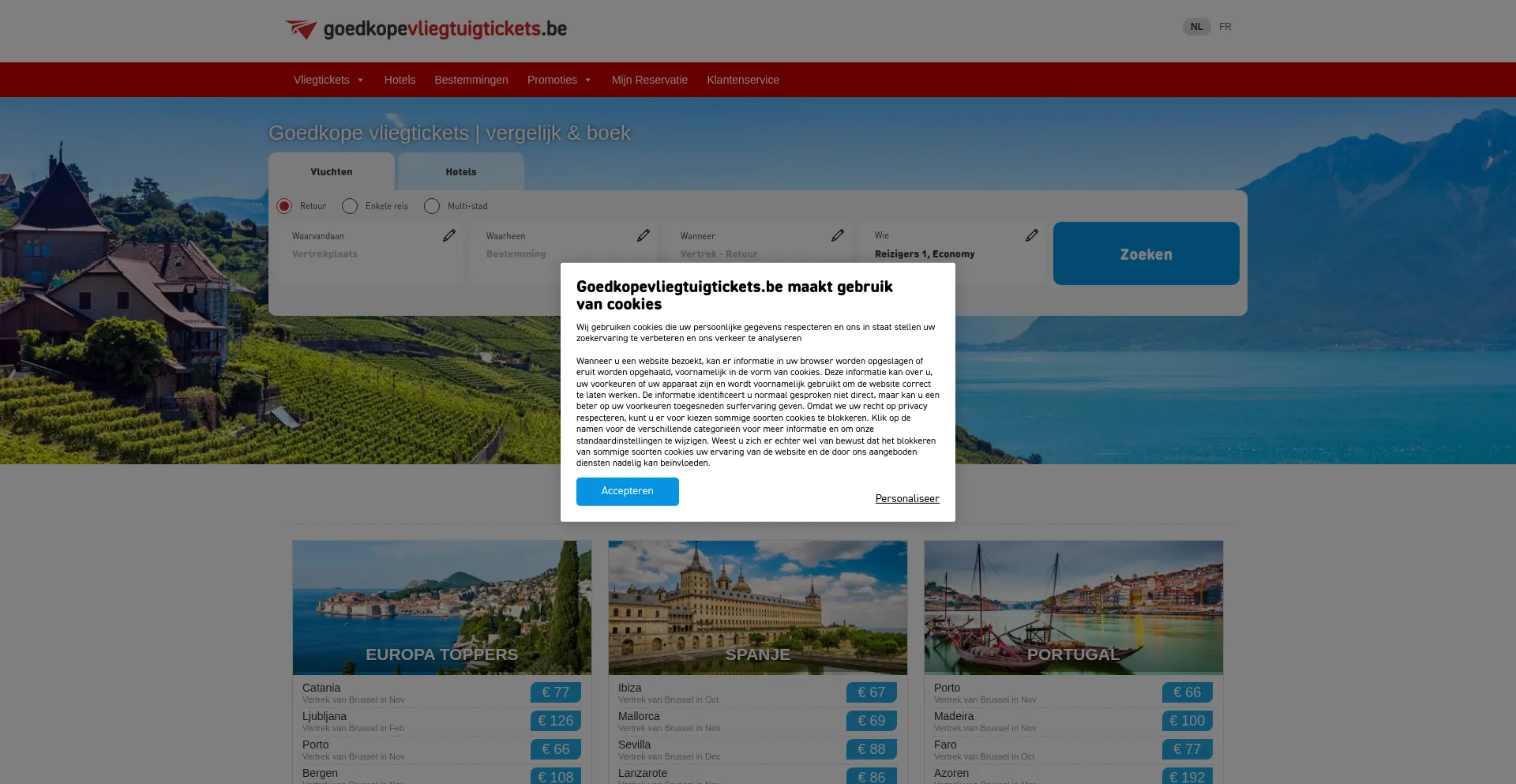 ¿És Seguro y Confiable Goedkopevliegtuigtickets.be?