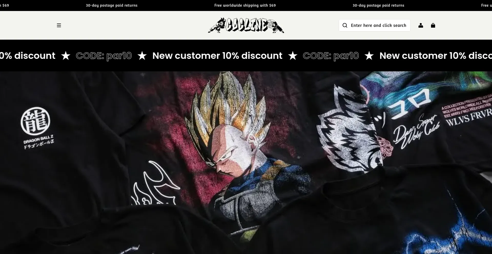 Website screenshot of Gogline.com