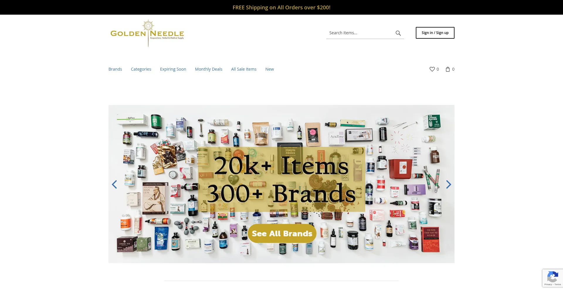 Website screenshot of Goldenneedleonline.com