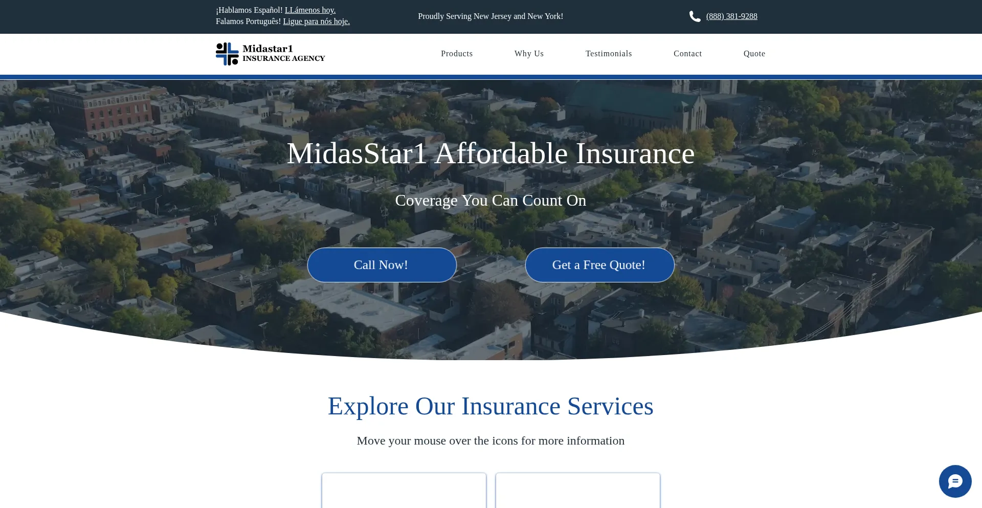 Website screenshot of Goldenshieldinsurance.com