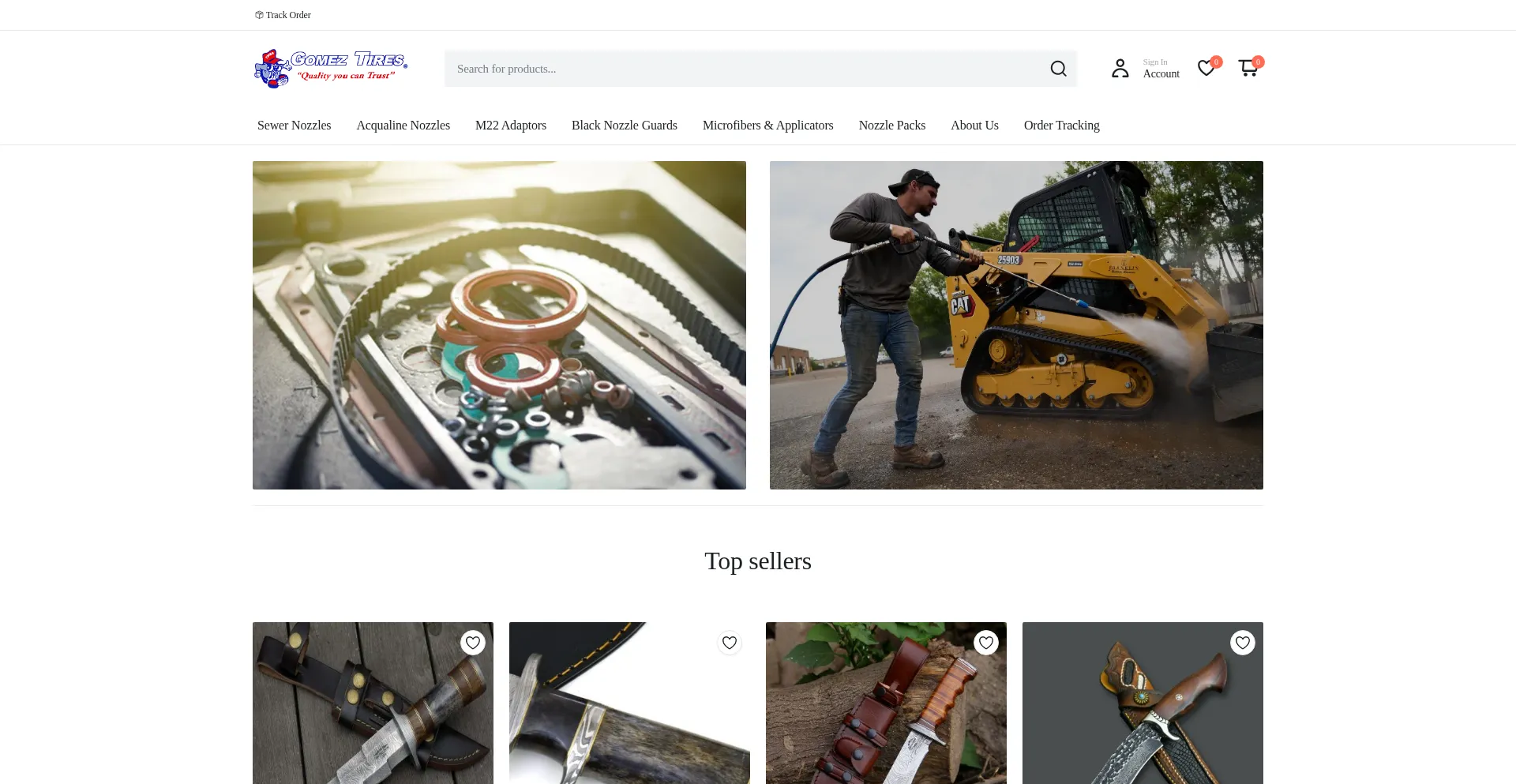 Website screenshot of Gomeztirediscount408.com