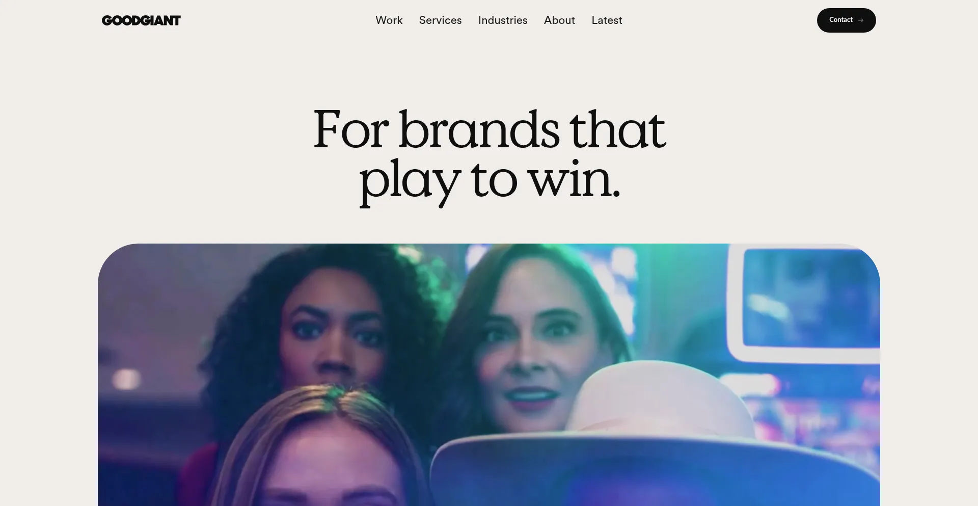Website screenshot of Goodgiant.com