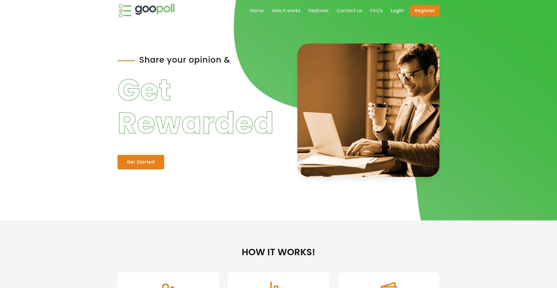 Website screenshot of Goopoll.com