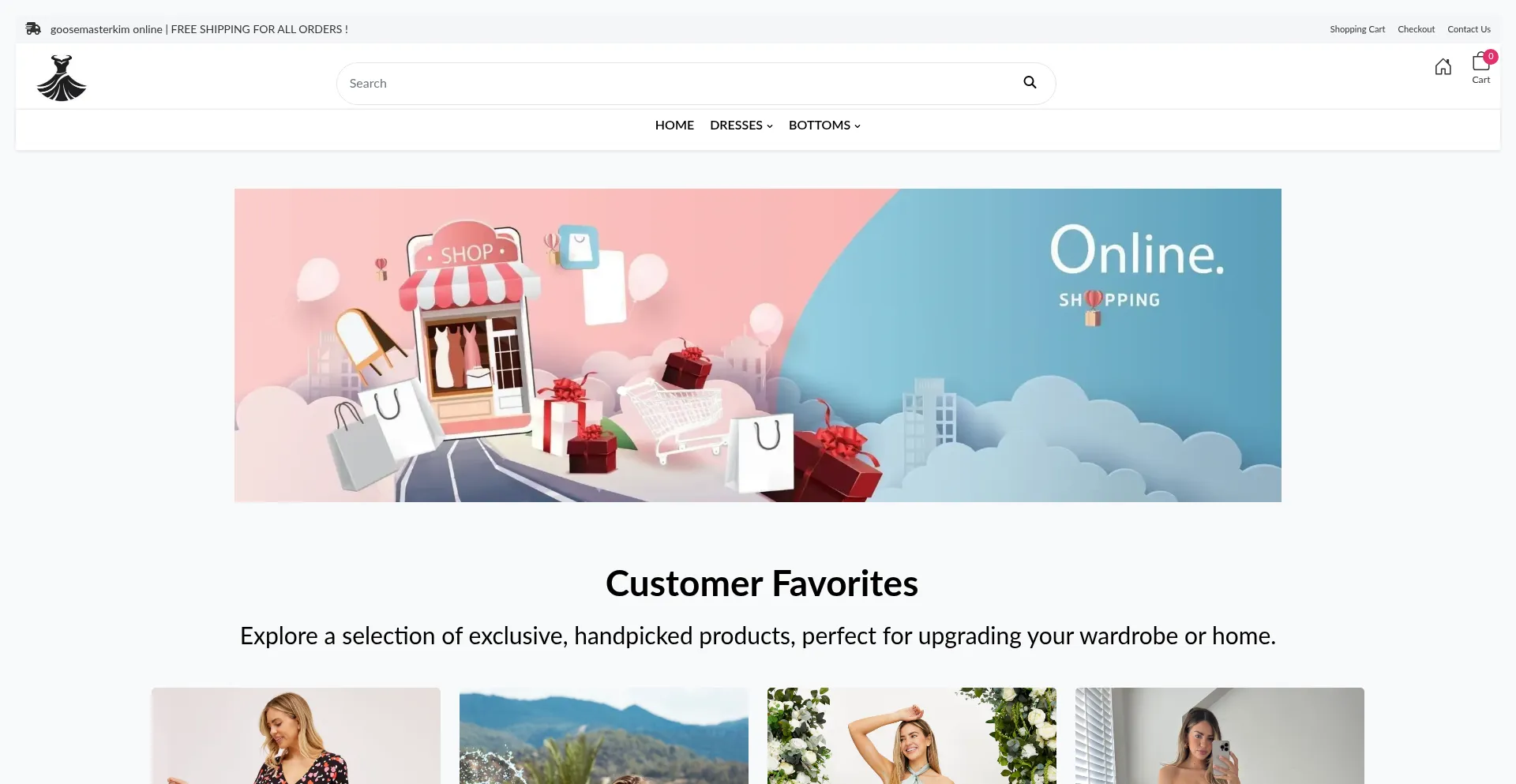 Website screenshot of Goosemasterkim.shop