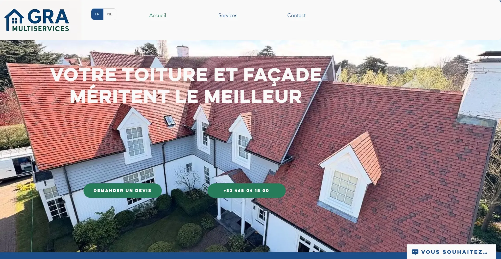 Website screenshot of Gra-multiservices.com