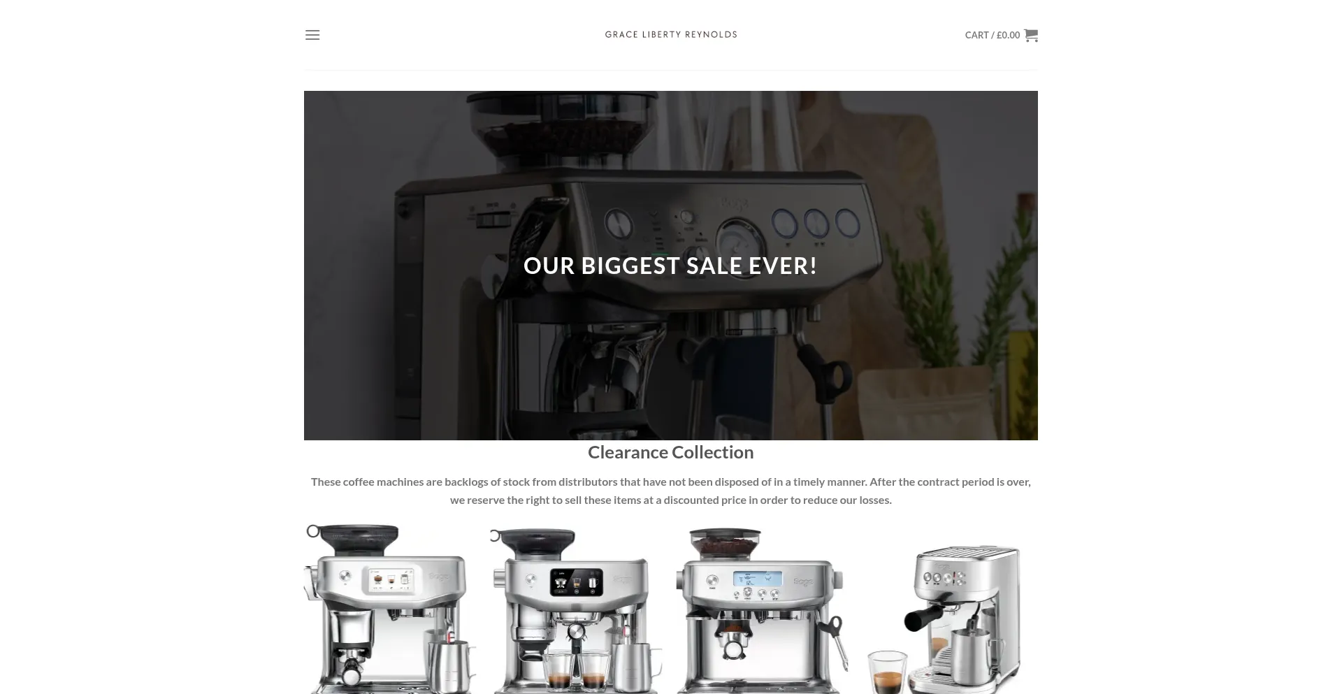 Website screenshot of Gracelibertyreynolds.com