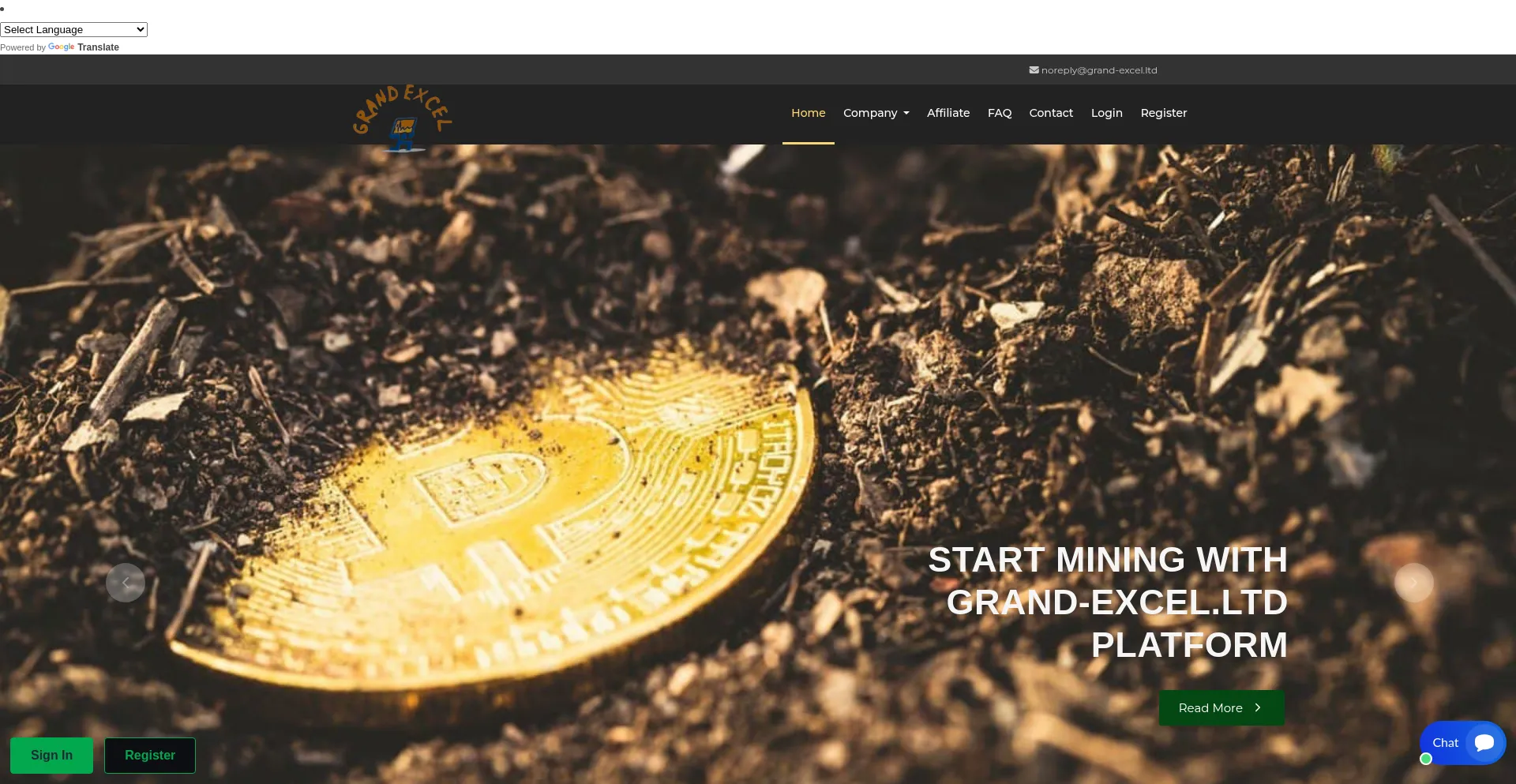 Website screenshot of Grand-excel.ltd