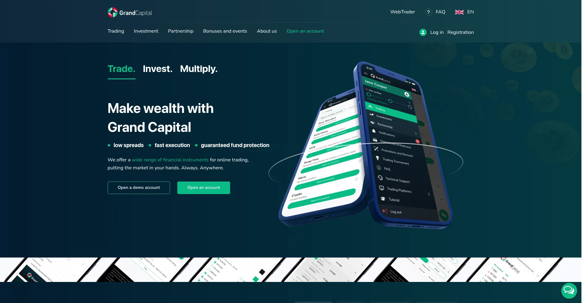 Website screenshot of Grandcapital.org.in