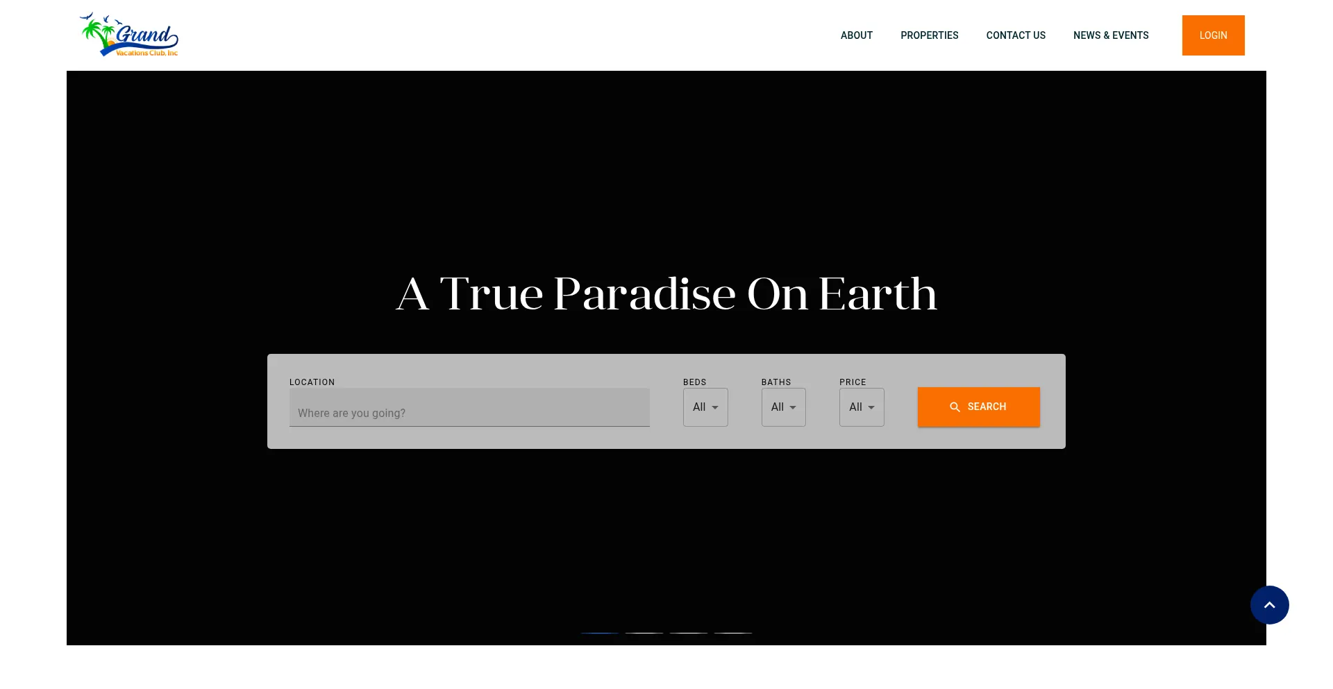 Website screenshot of Grandvacationsclub.com