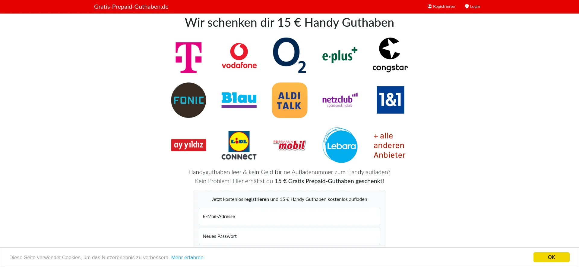 ¿És Seguro y Confiable Gratis-prepaid-guthaben.de?
