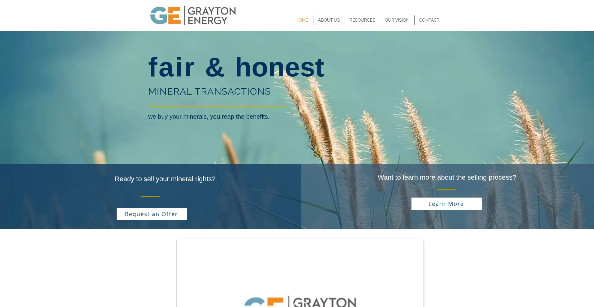 Website screenshot of Graytonenergy.com