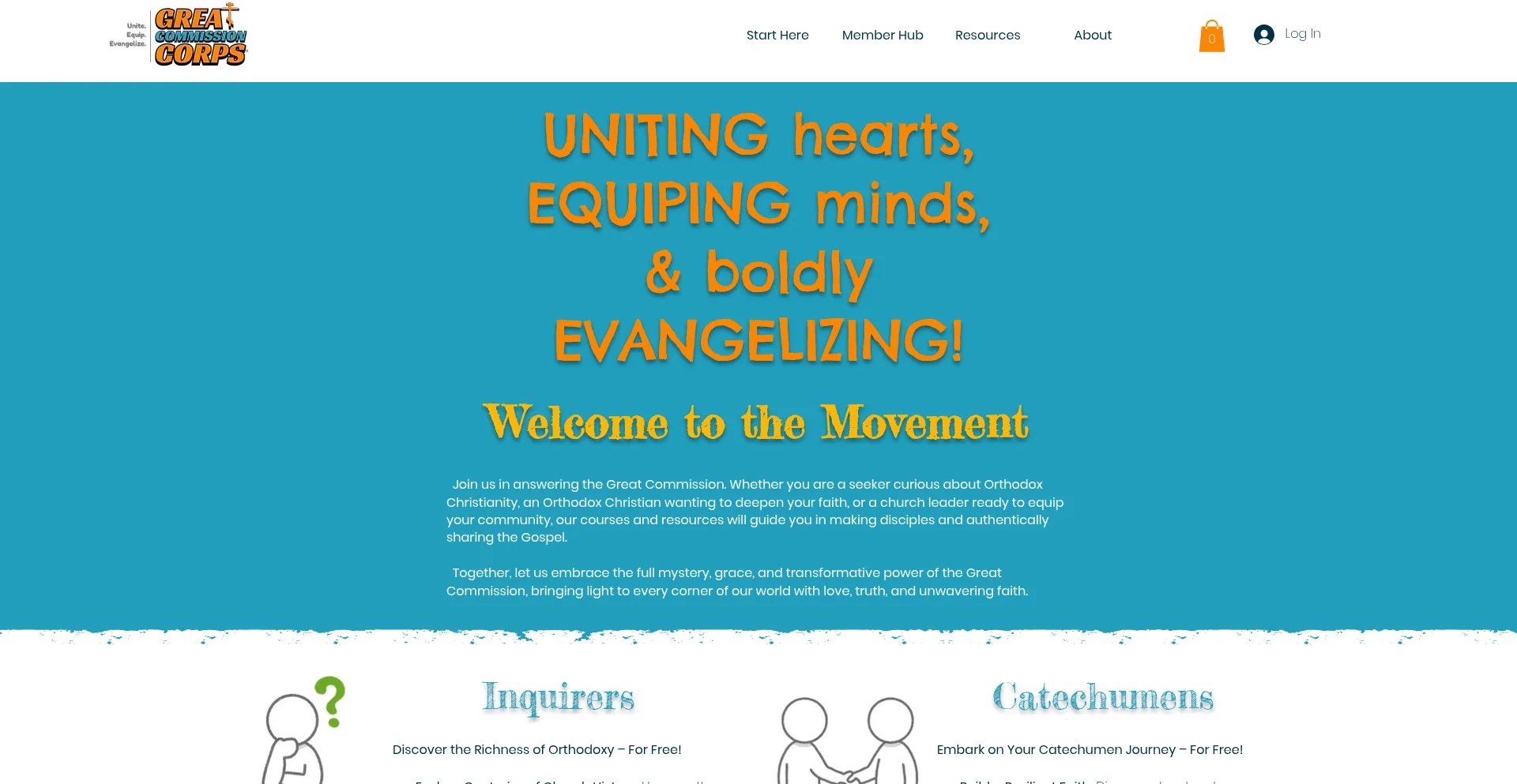 Website screenshot of Greatcommissioncorps.com