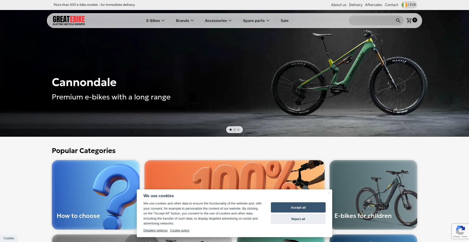 Website screenshot of Greatebike.eu