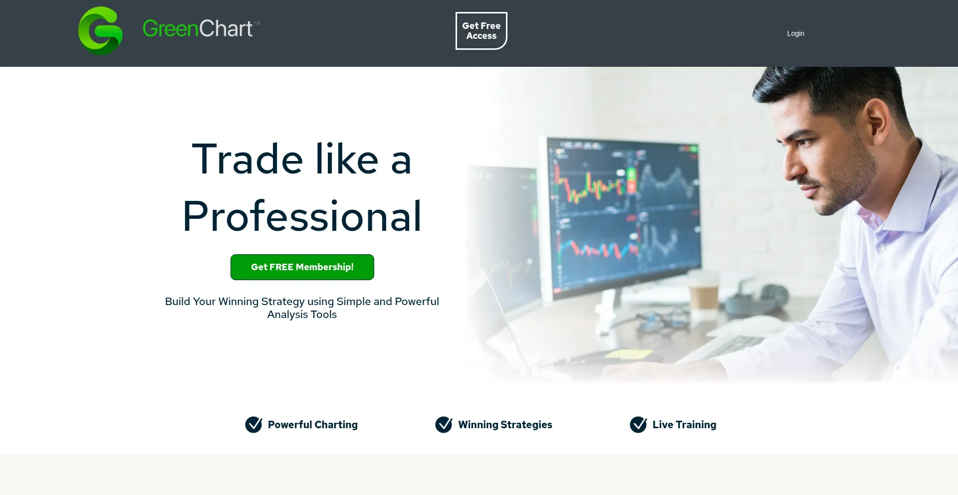 Website screenshot of Greenchart.com
