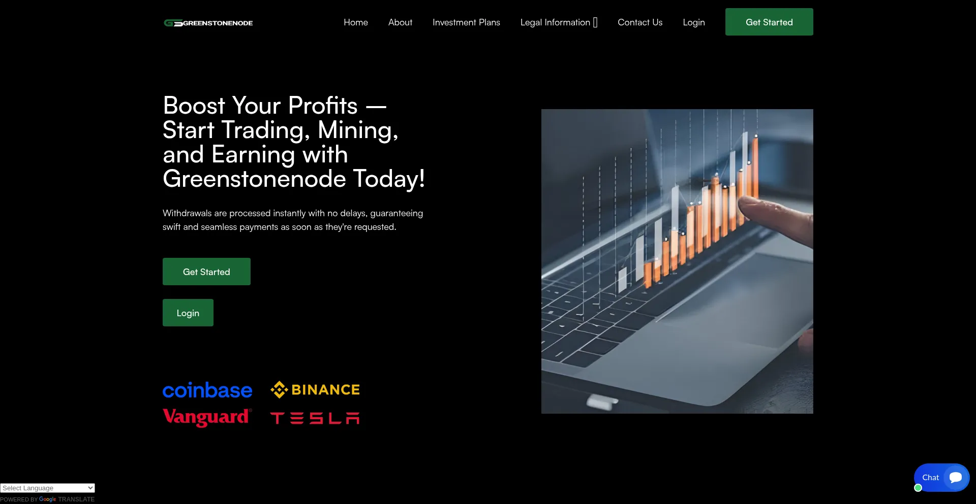 Website screenshot of Greenstonenode.com