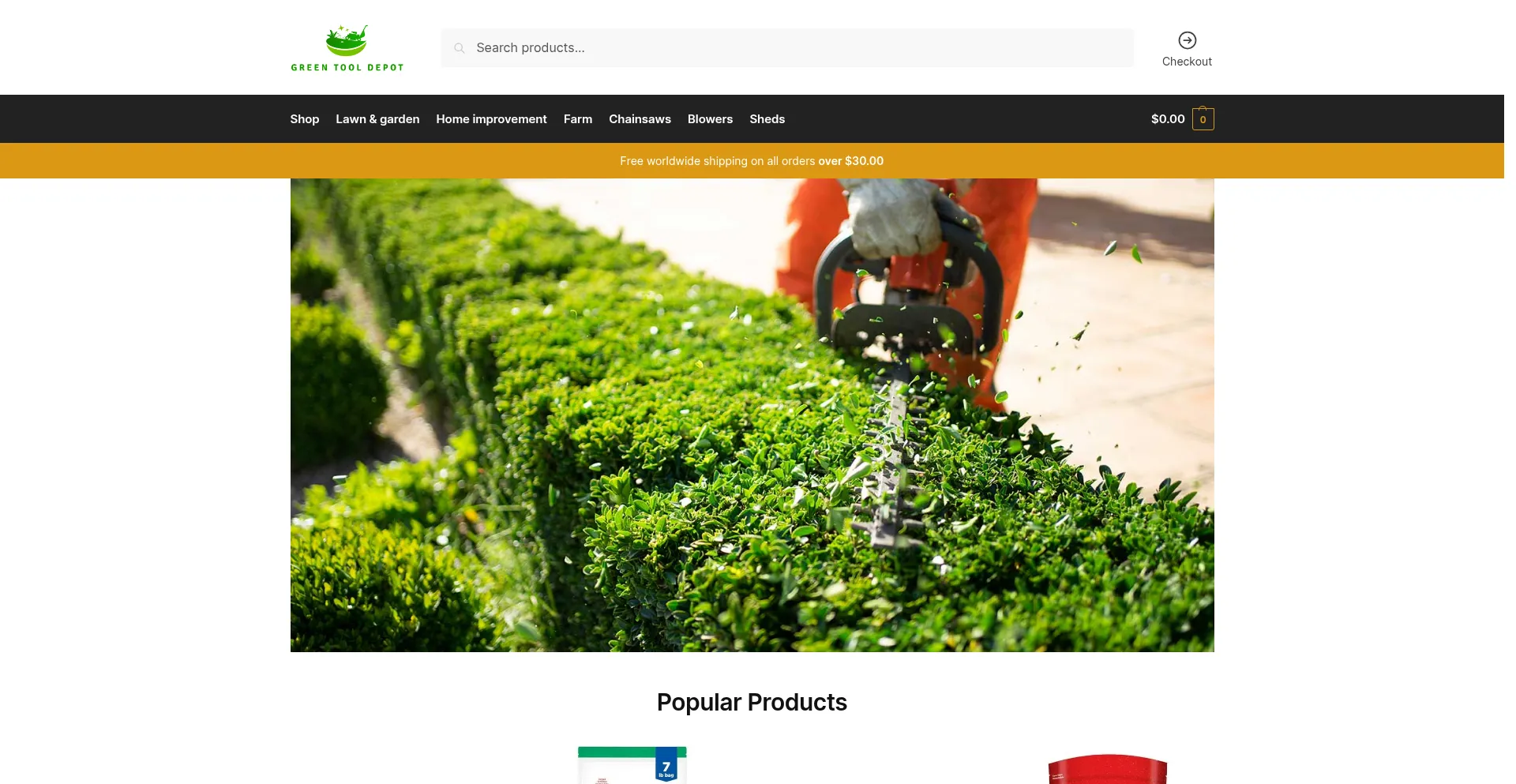 Greentooldepot.com Screenshot
