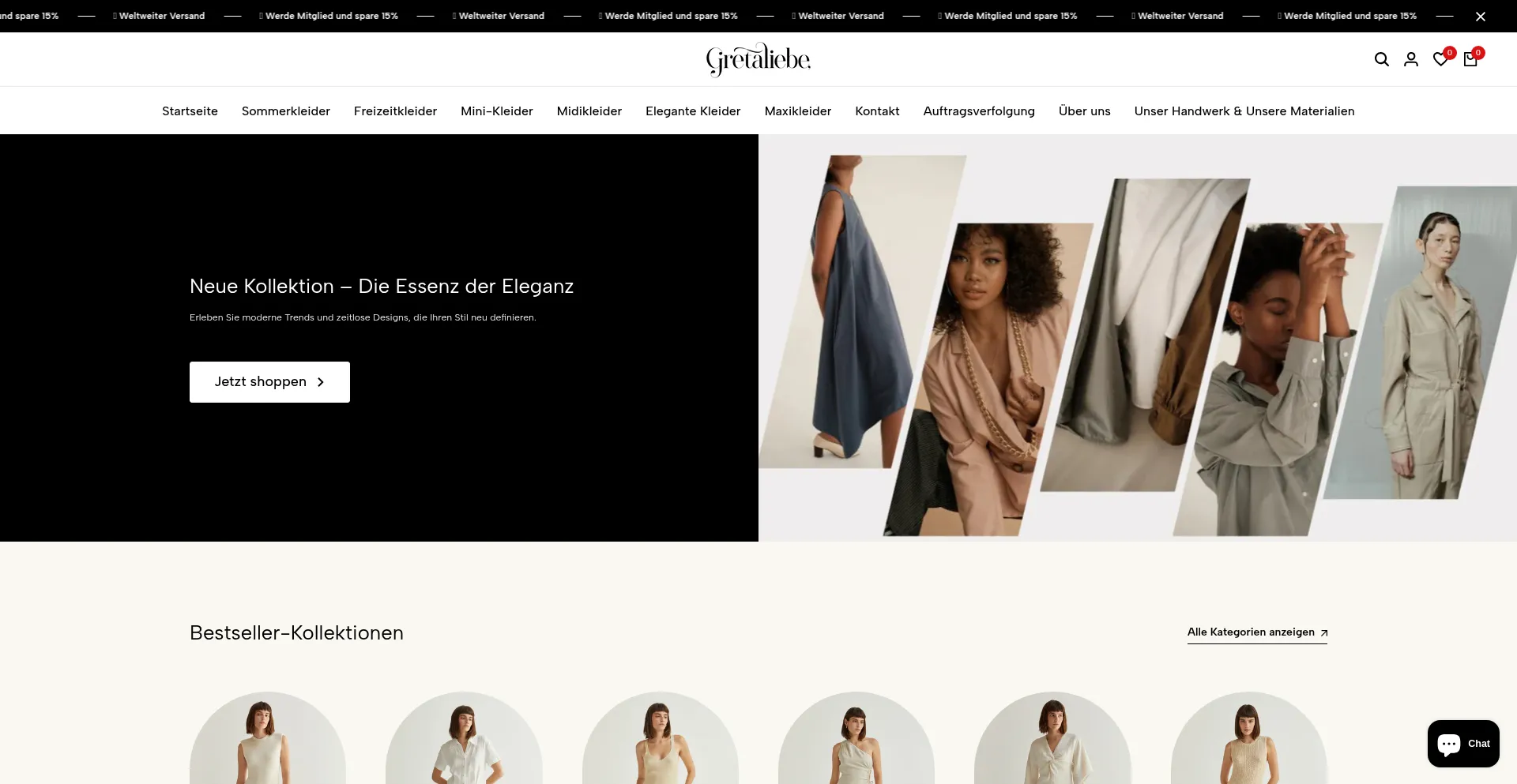 Website screenshot of Gretaliebe.de