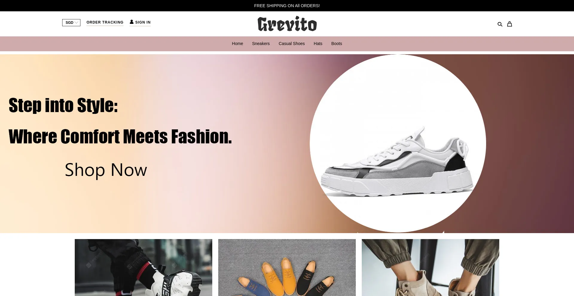 Website screenshot of Grevito.com