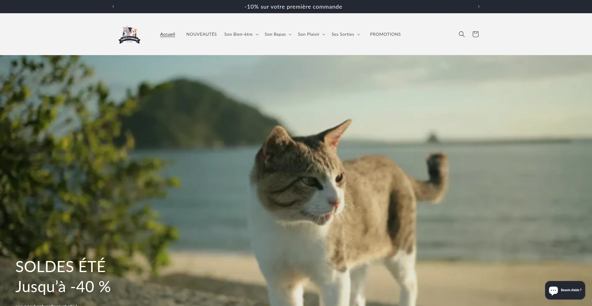Website screenshot of Griffedamour.com