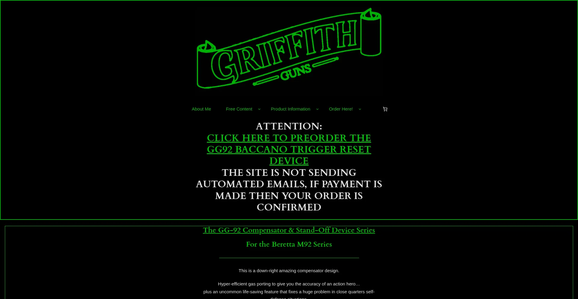 Griffithguns.com Screenshot