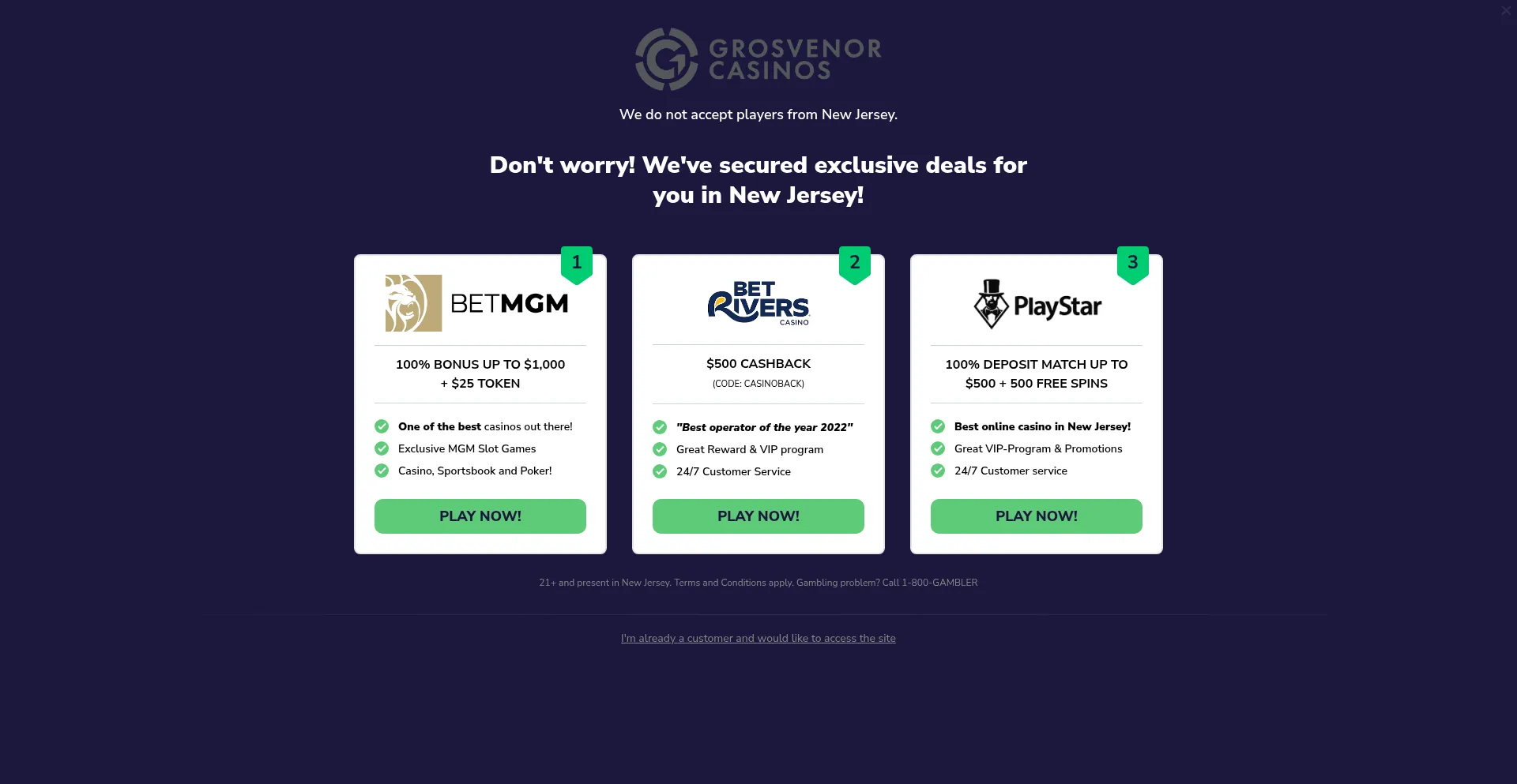 ¿És Seguro y Confiable Grosvenorcasino.com?