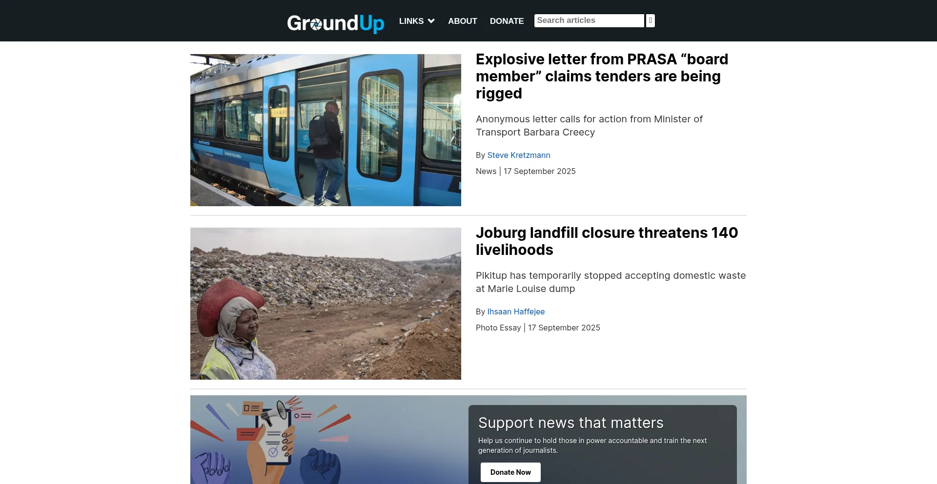 ¿És Seguro y Confiable Groundup.org.za?