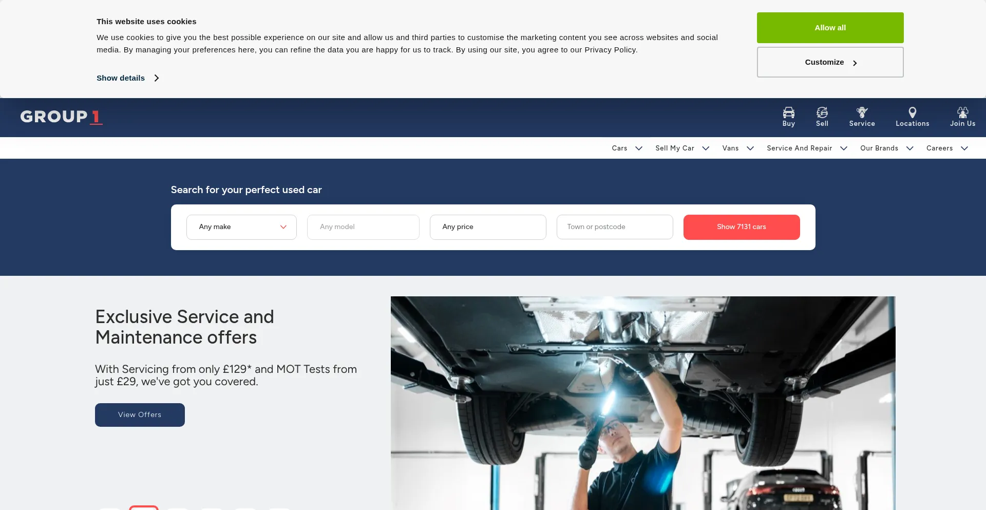 ¿És Seguro y Confiable Group1auto.co.uk?