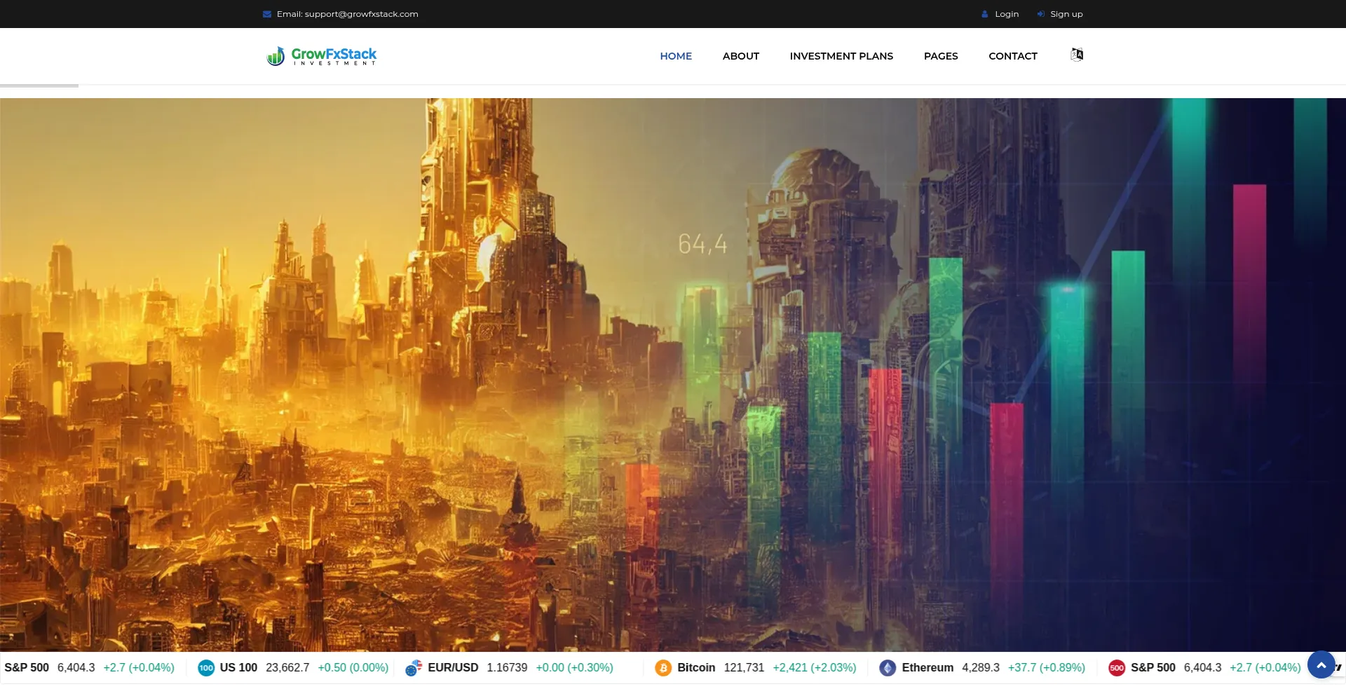 Website screenshot of Growfxstack.com